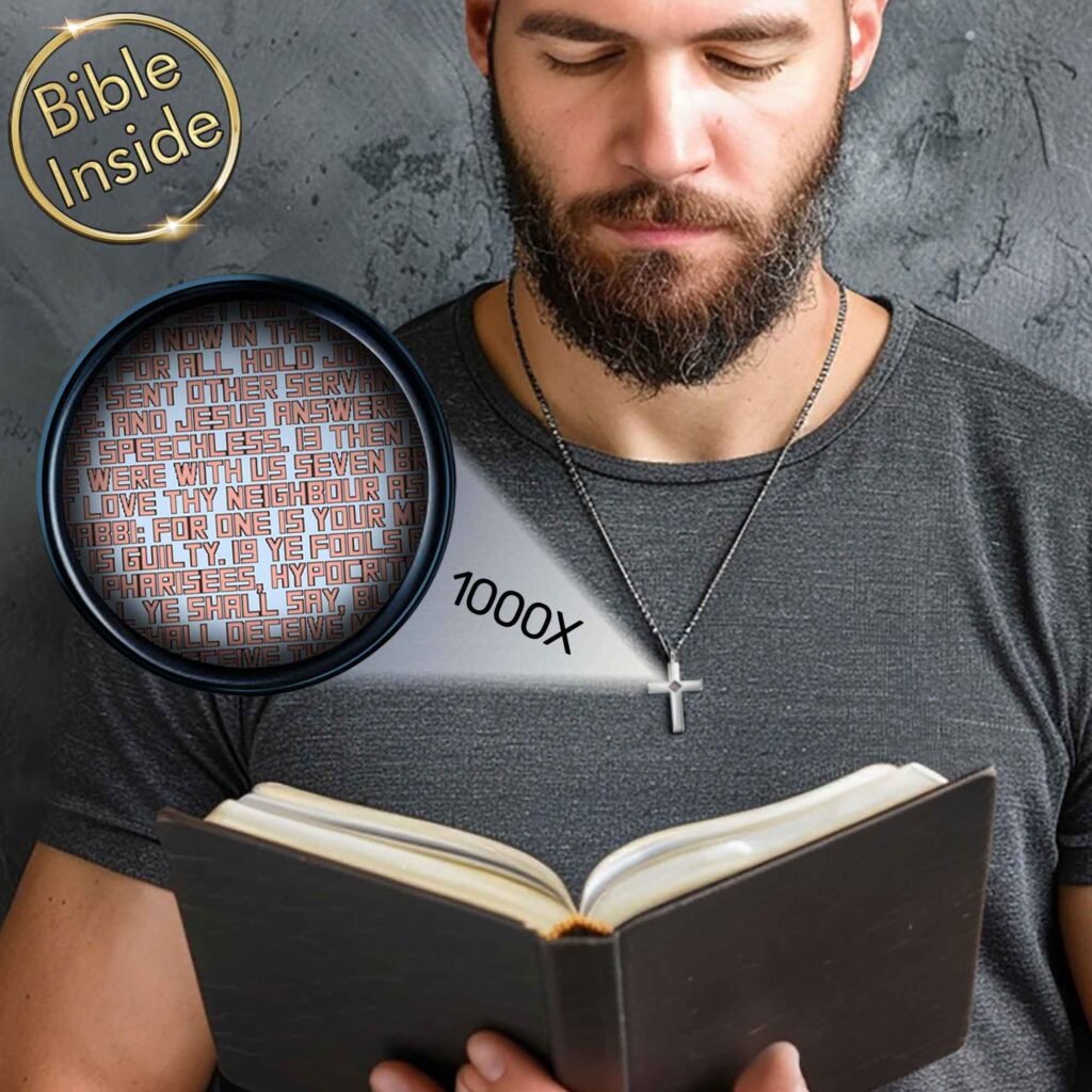 Spiritual Jewelry For Men Star of David With Complete Tanakh Bible Inside by My Nano Jewelry